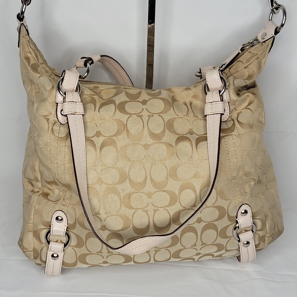 Coach‎ Signature Canvas Hobo Bag in Khaki